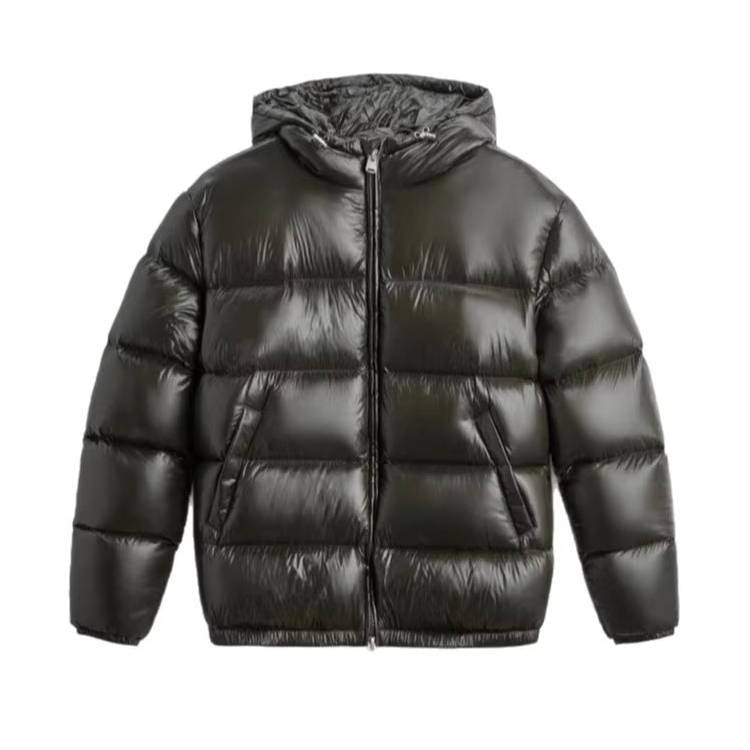 Men's Hooded Puffer Jacket | Glossy Finish Winter Coat