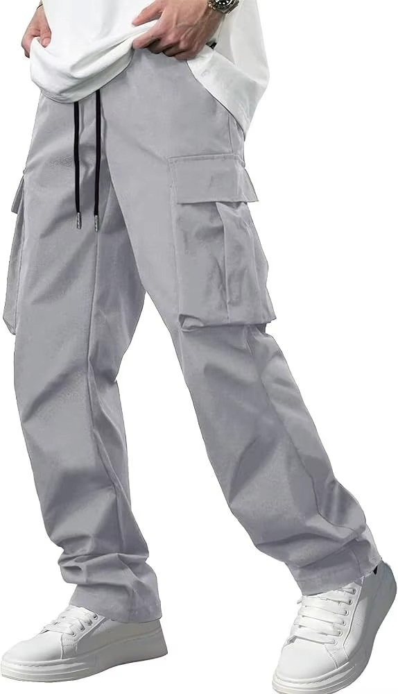 Pantalon cargo de jogging pour homme | Pantalon de survêtement extensible à cordon de serrage