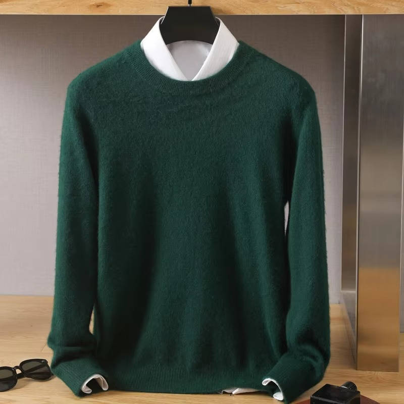 Men's Cashmere Crew Neck Jumper | Long Sleeve Pullover