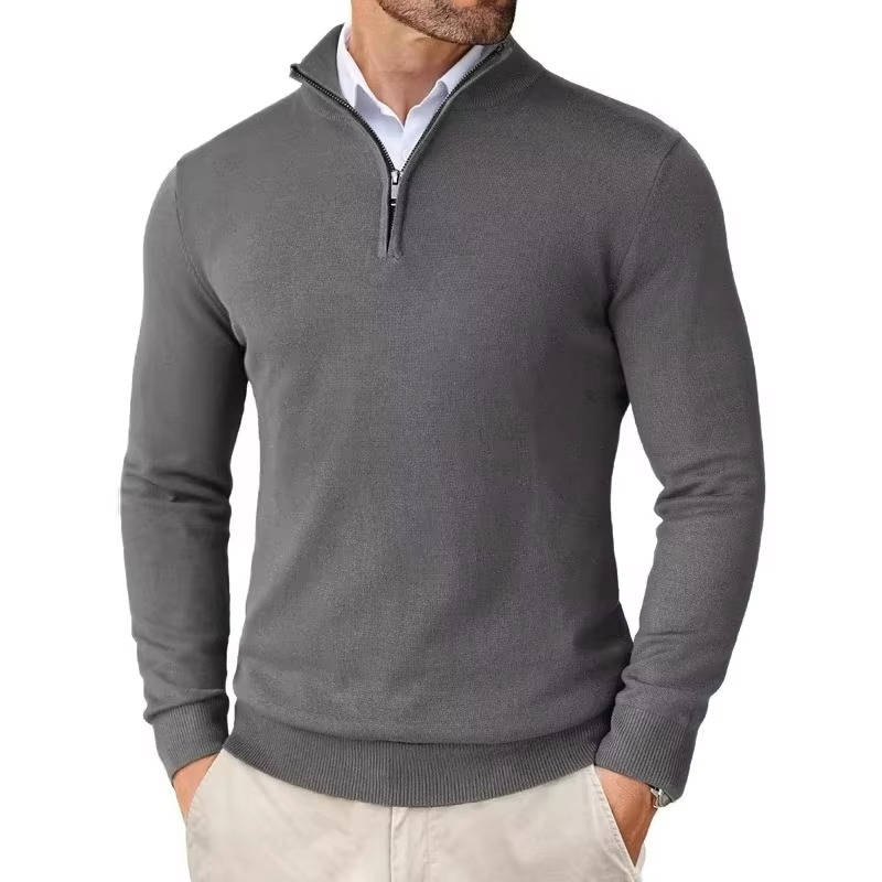 Men's Quarter Zip Pullover Sweater