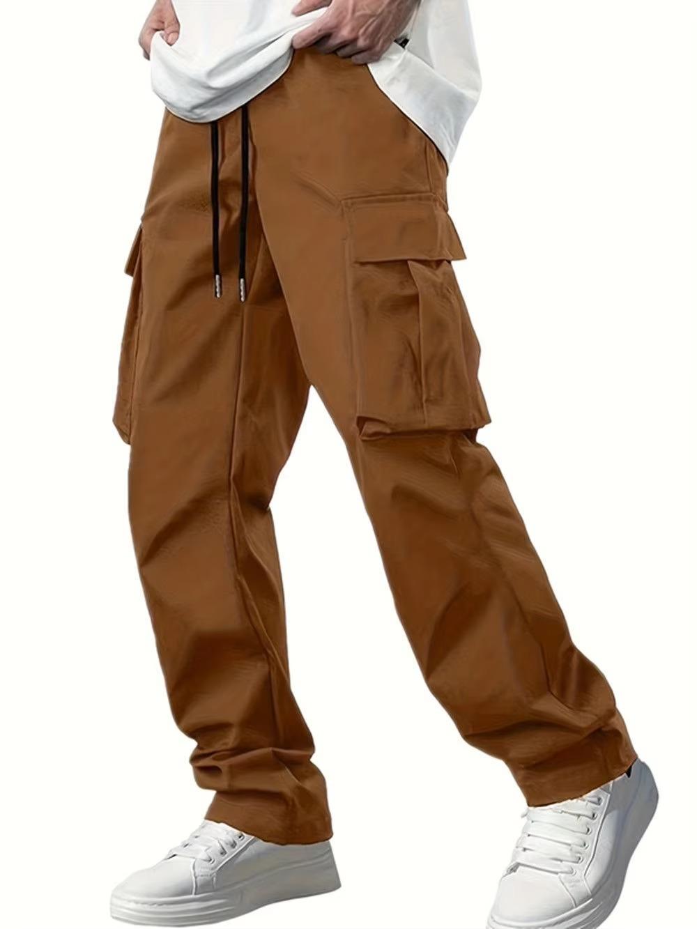 Pantalon cargo de jogging pour homme | Pantalon de survêtement extensible à cordon de serrage