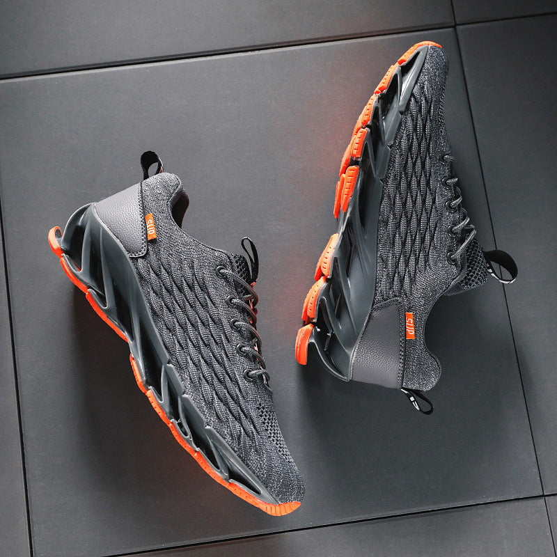 Baskets de course en mesh avec semelle de style lame