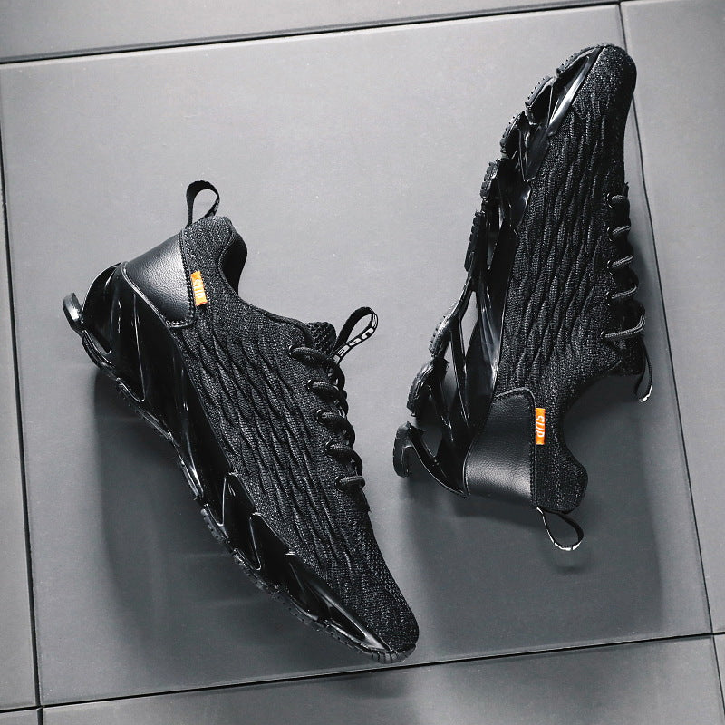 Baskets de course en mesh avec semelle de style lame
