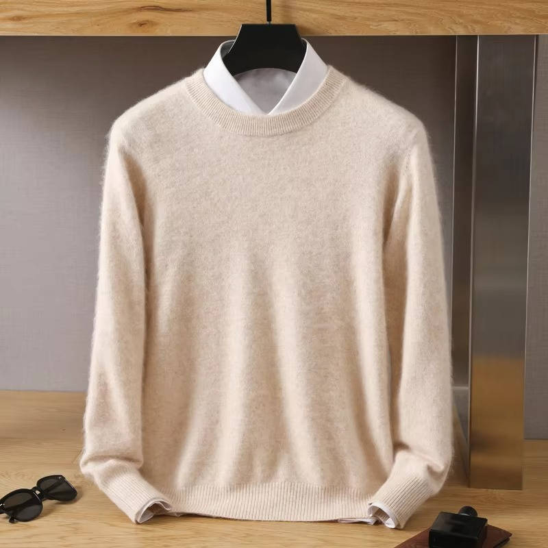 Men's Cashmere Crew Neck Jumper | Long Sleeve Pullover