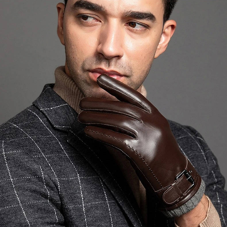 Men's Leather Gloves | Sheepskin Lined Winter Gloves