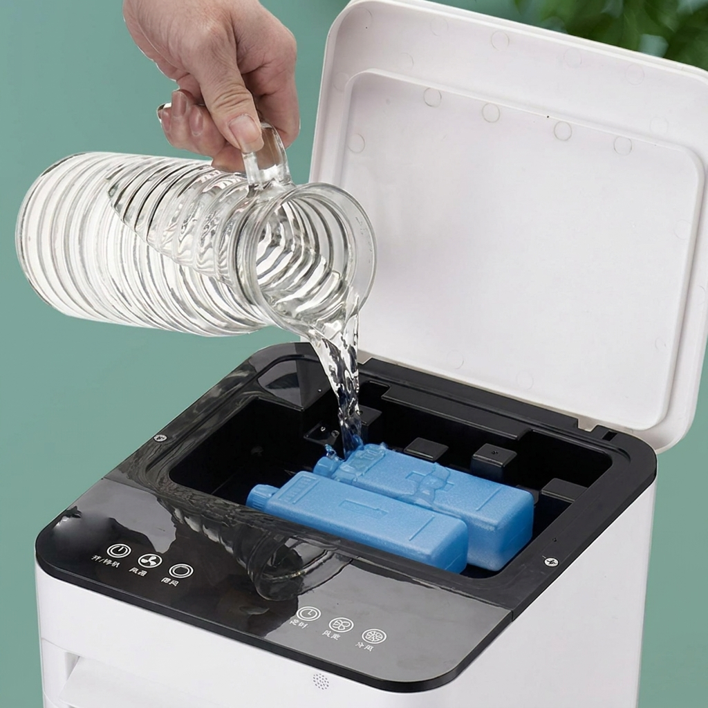 Floor-Standing Air Cooler with Louvered Vent