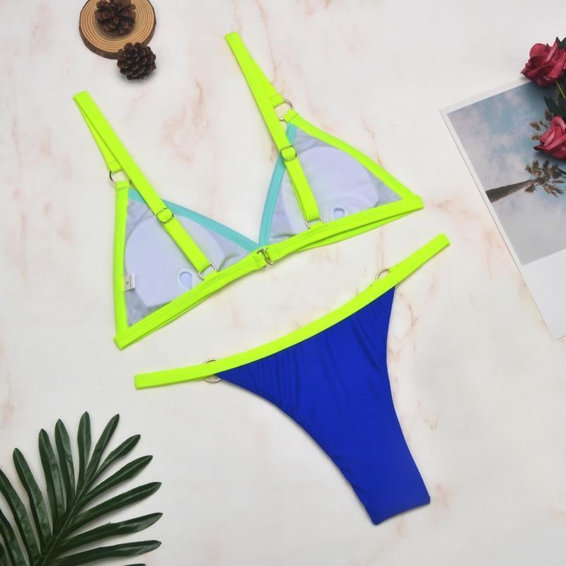 Triangle Bikini with Metal Ring Detail