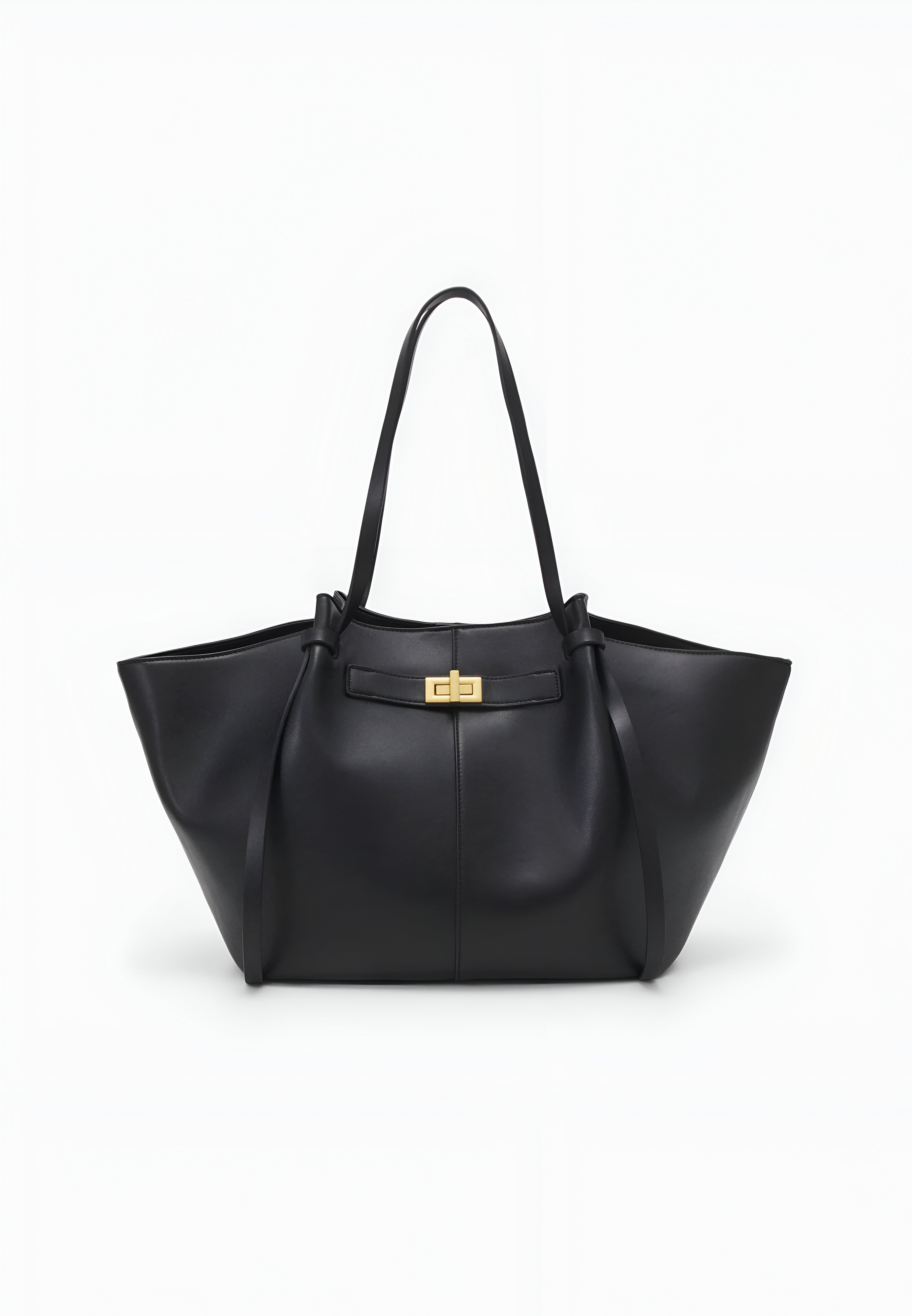 Women's Soft Leather Tote Bag with Shoulder Straps