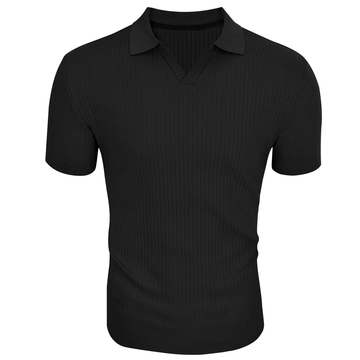 Polo texturé pour homme | Haut en maille ajusté à manches courtes