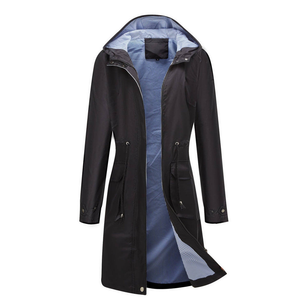 Women’s Longline Hooded Lightweight Raincoat