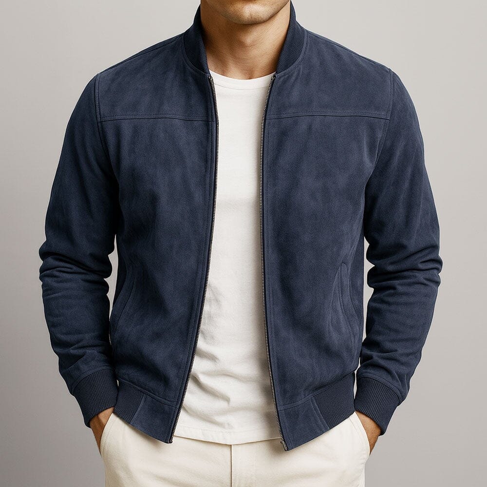 Blouson aviateur pour homme en imitation daim