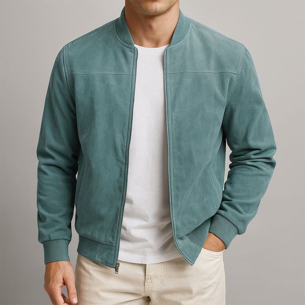 Blouson aviateur pour homme en imitation daim