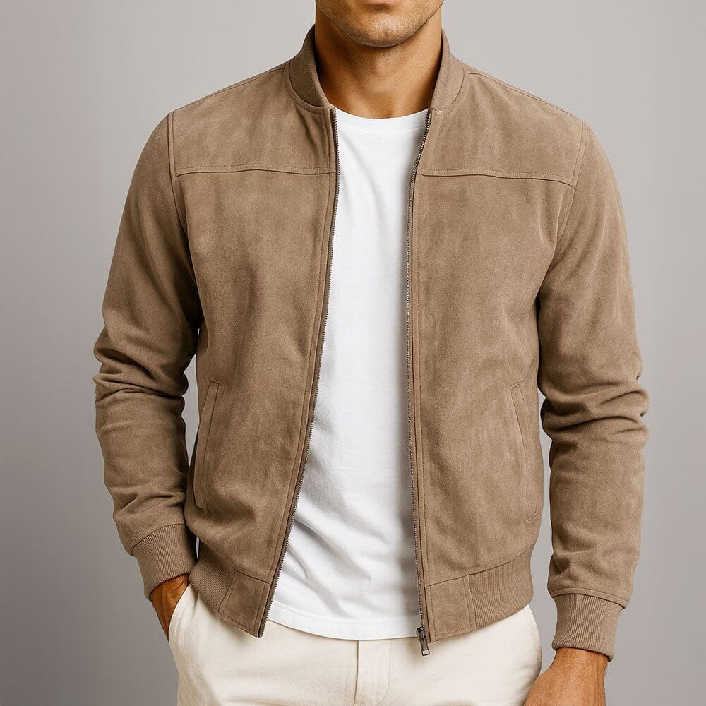 Blouson aviateur pour homme en imitation daim