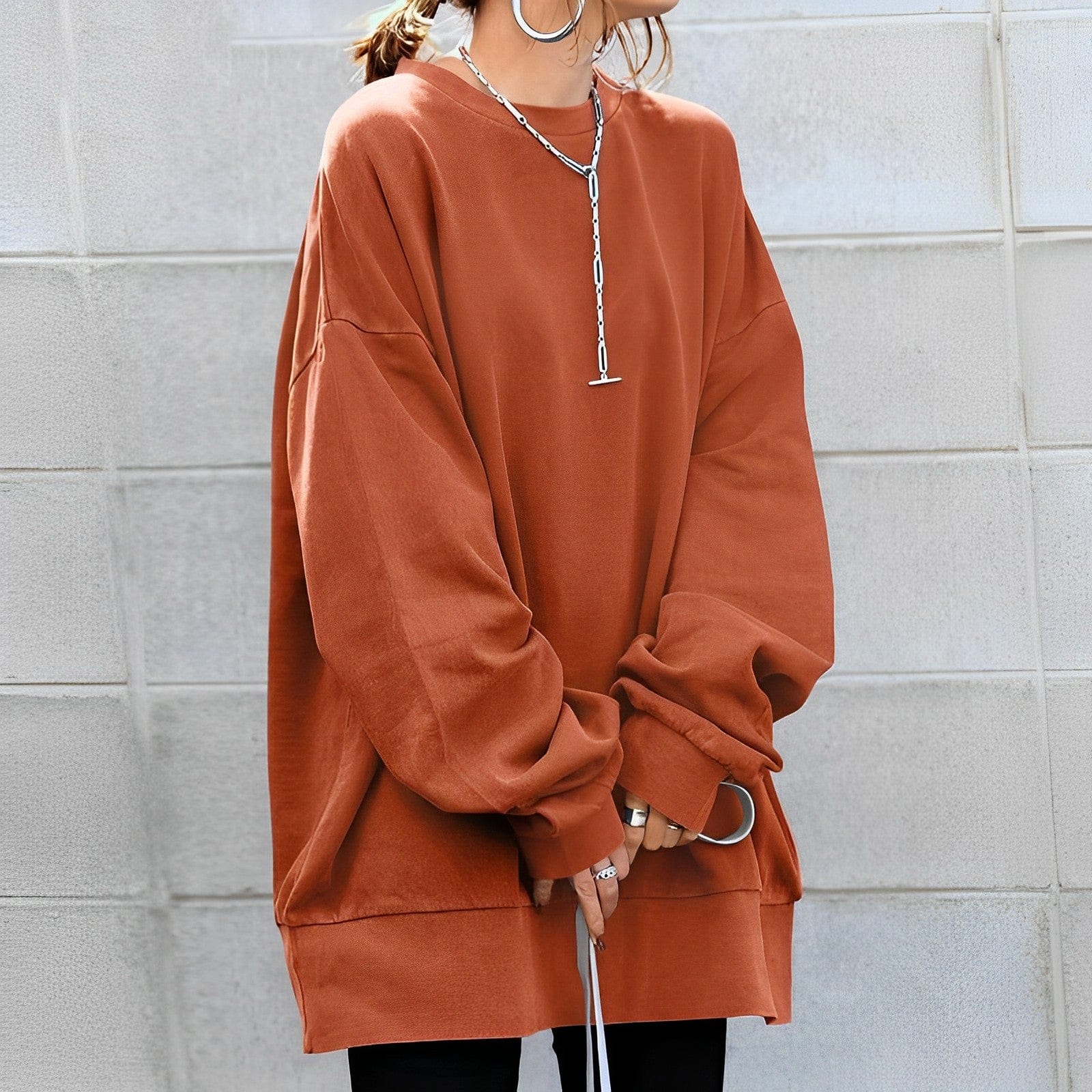 Women’s Oversized Crew Neck Sweatshirt