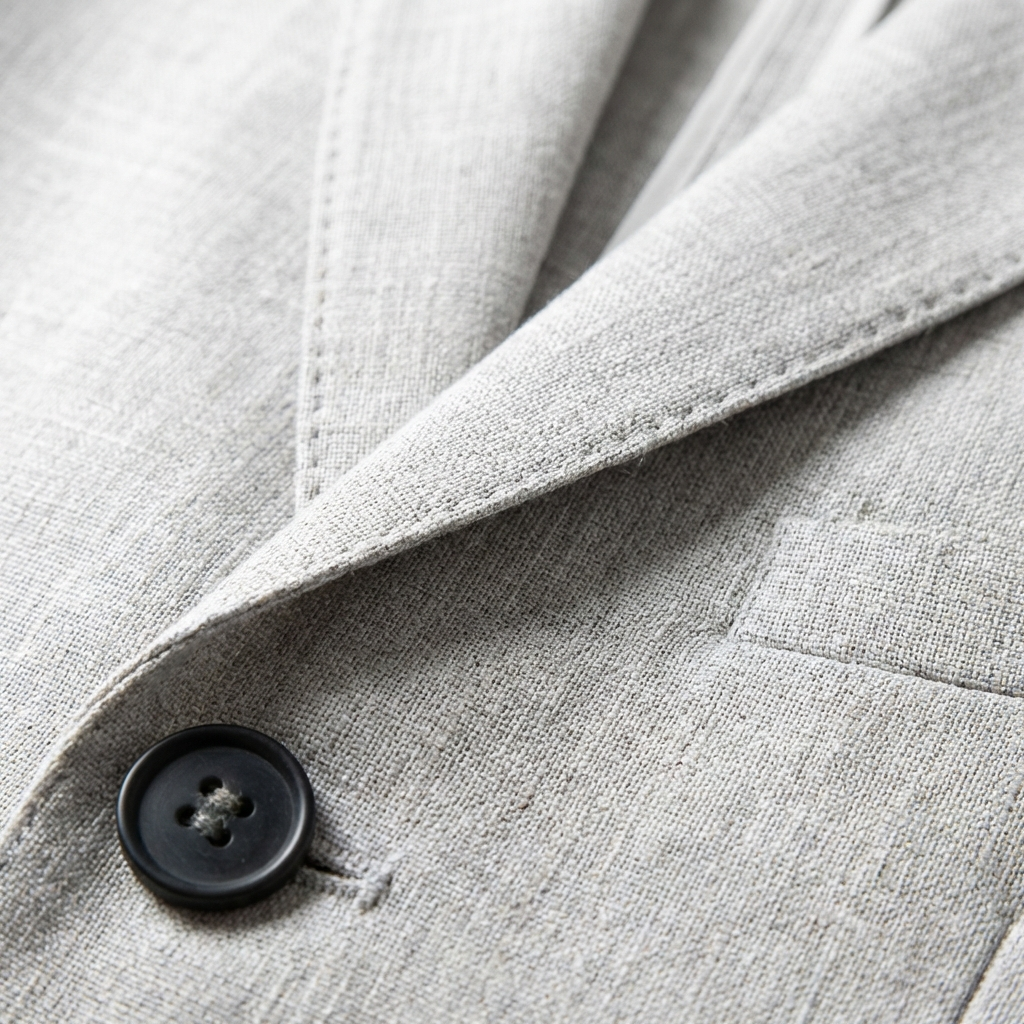 Men's Relaxed Fit Linen-Blend Two-Piece Suit