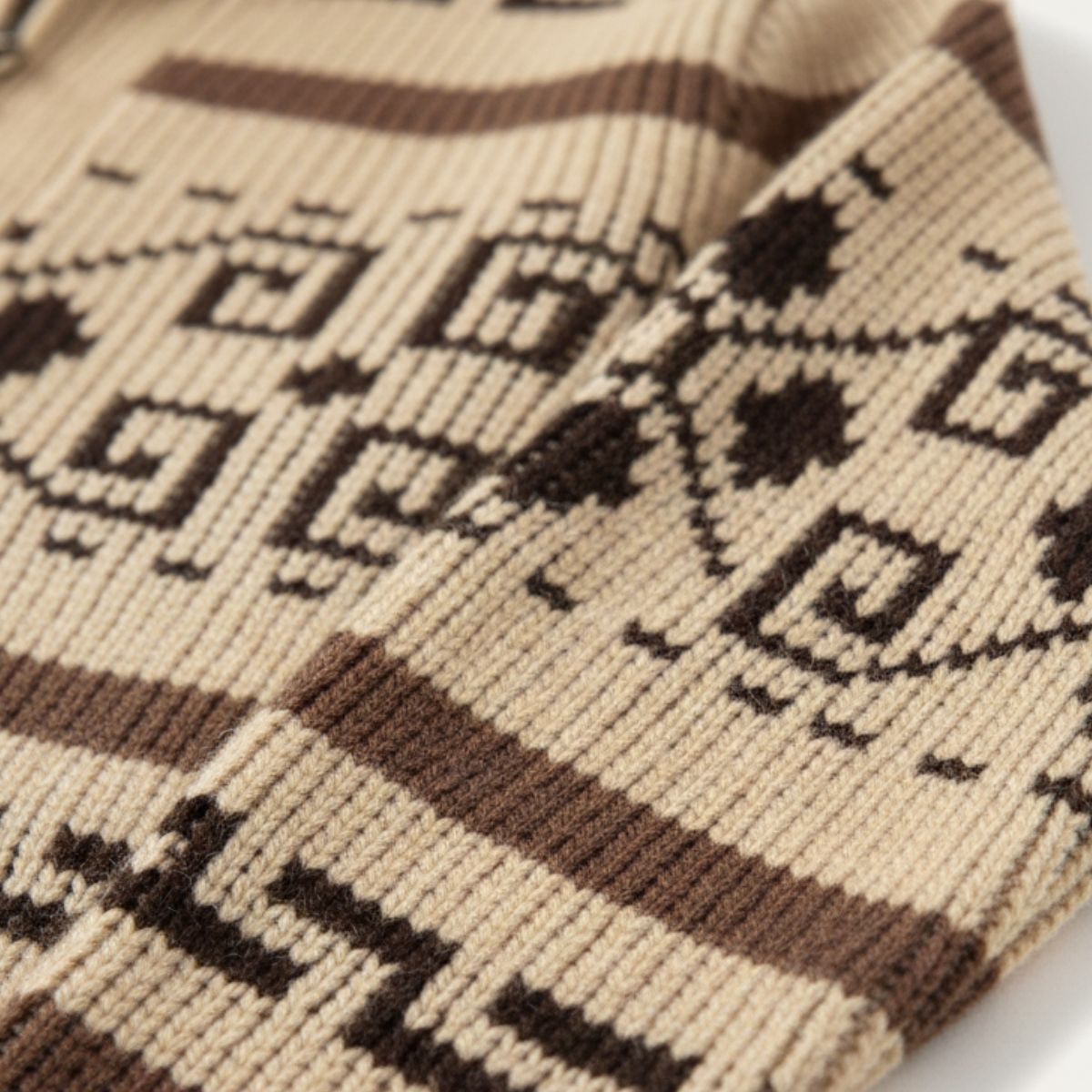 Men's Oversized Knit Cardigan | Open Front Ribbed Shawl Collar