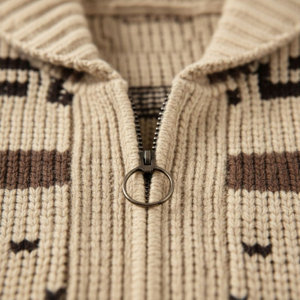 Men's Oversized Knit Cardigan | Open Front Ribbed Shawl Collar