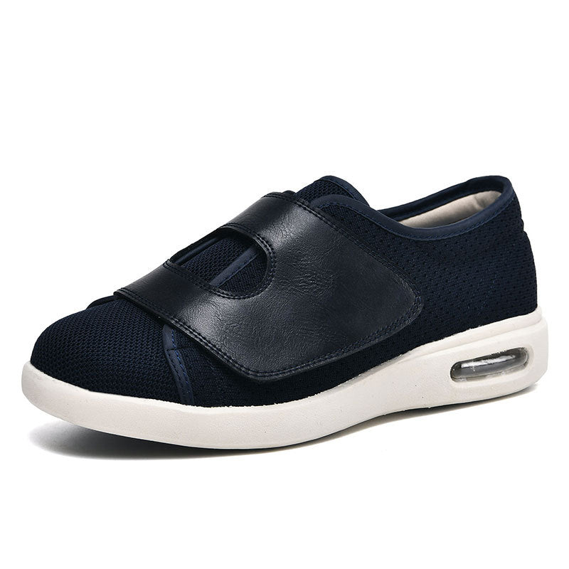 Wide-Fit Shoes with Mesh Upper and Adjustable Strap