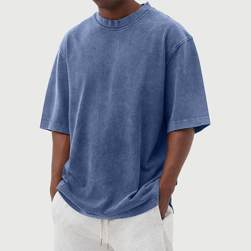 Oversized Crew Neck T-Shirt with Dropped Shoulder