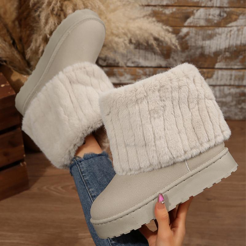 Women's Waterproof Snow Boots with Faux Fur Lining