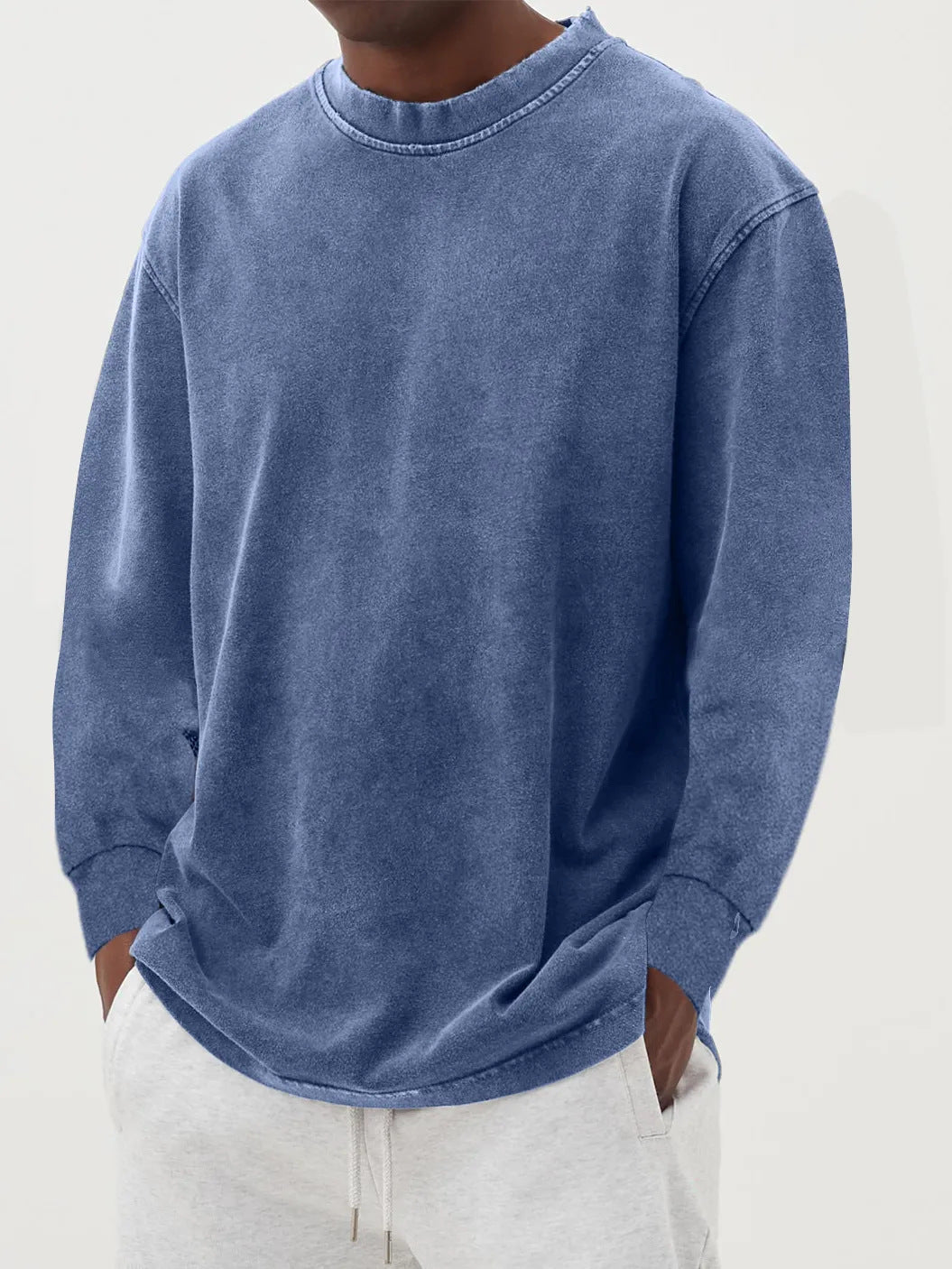 Men's Oversized Long Sleeve Crew Neck Sweatshirt