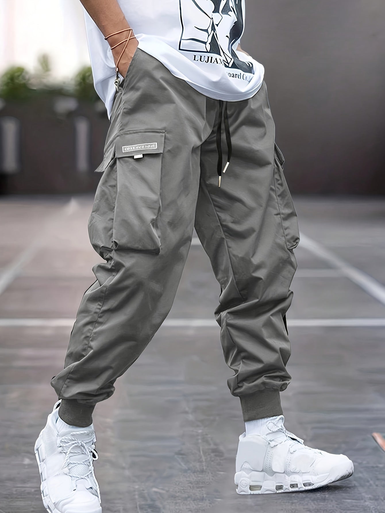 Jogger Cargo Trousers with Elastic Cuffs