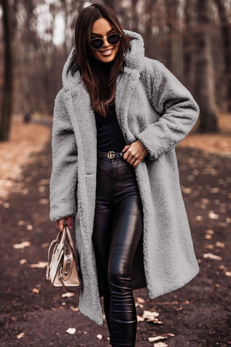 Women's Teddy Fleece Longline Coat