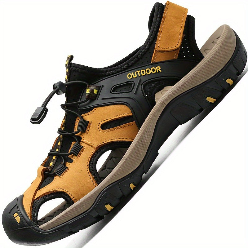 Closed-Toe Hiking Sandals with Bungee Laces