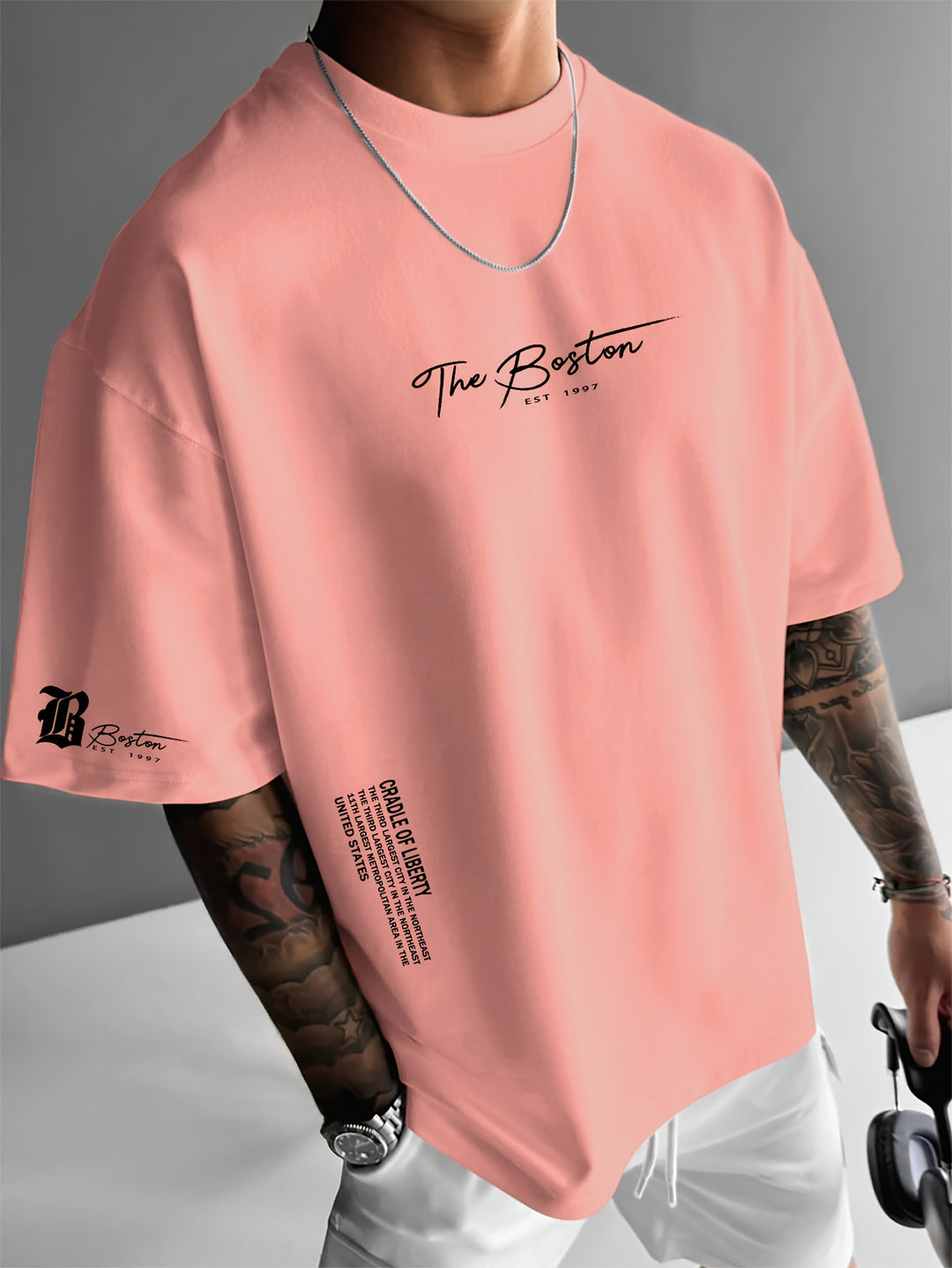 T-shirt imprimé pour homme | Coupe décontractée oversize