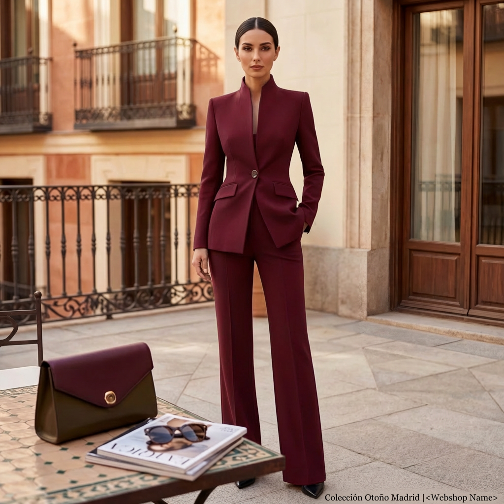 Women's Tailored Blazer & Wide Leg Trouser Suit