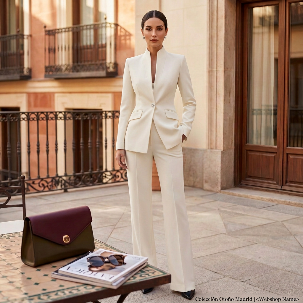 Women's Tailored Blazer & Wide Leg Trouser Suit