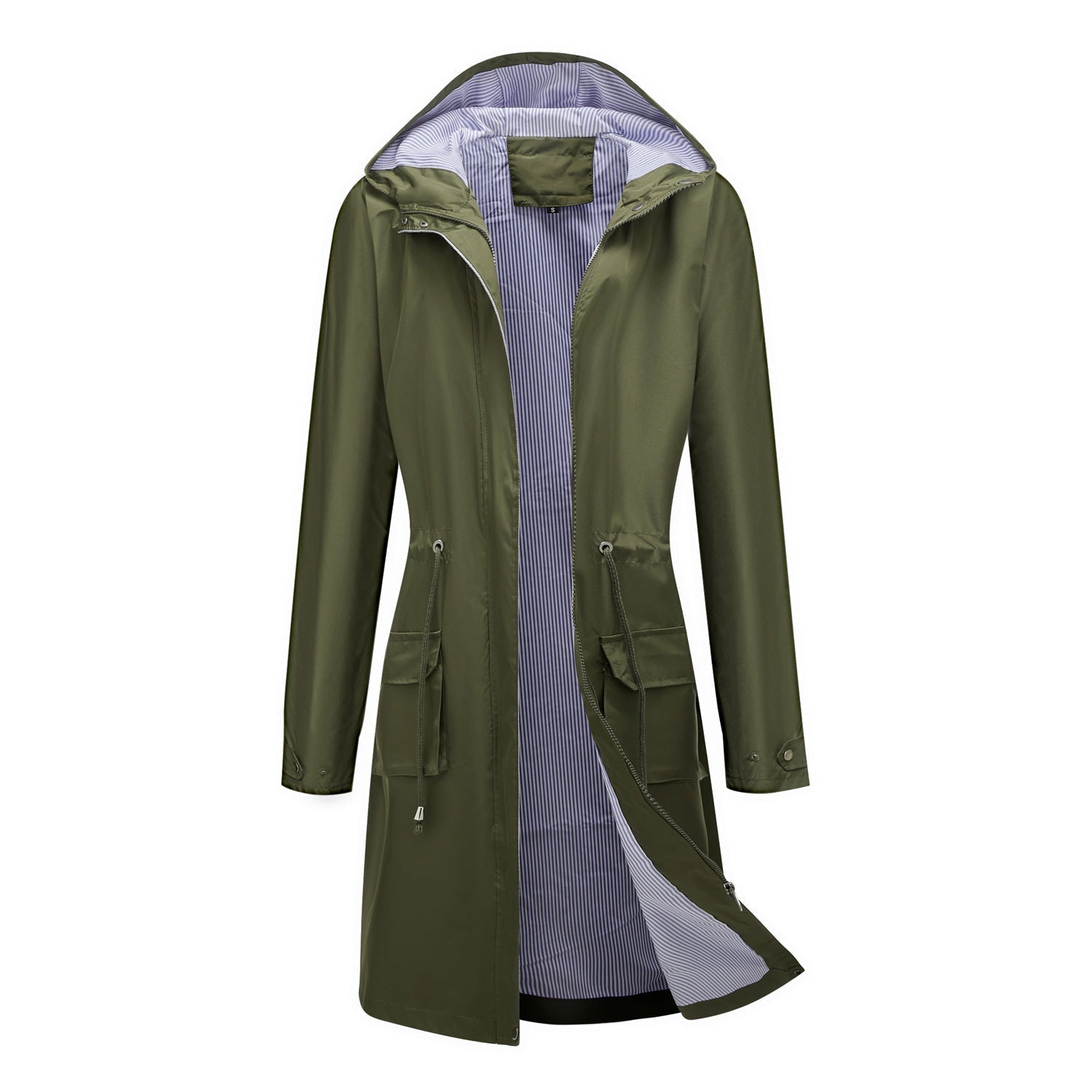 Women’s Longline Hooded Lightweight Raincoat