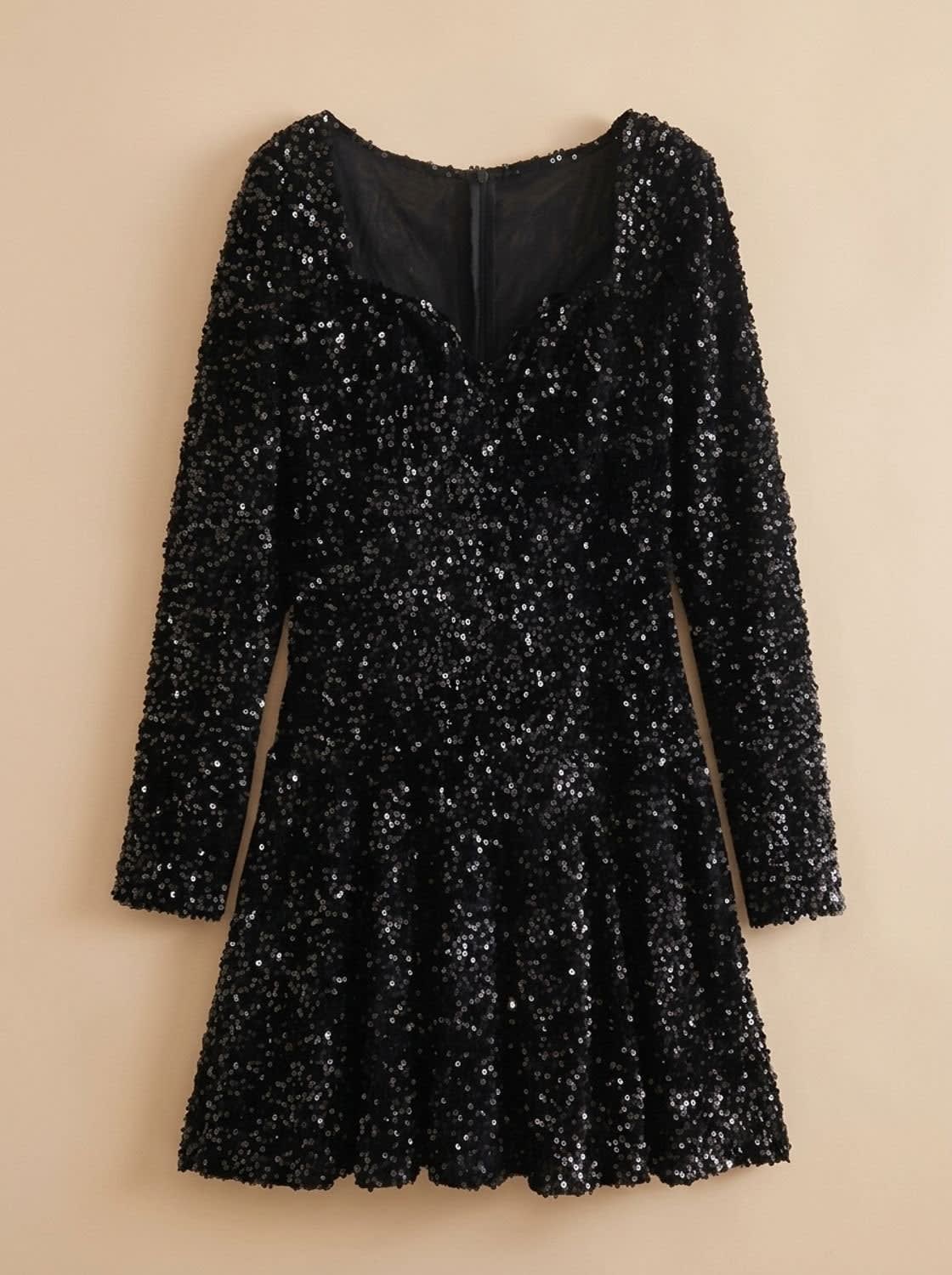 Women's Sequin Sweetheart Mini Dress