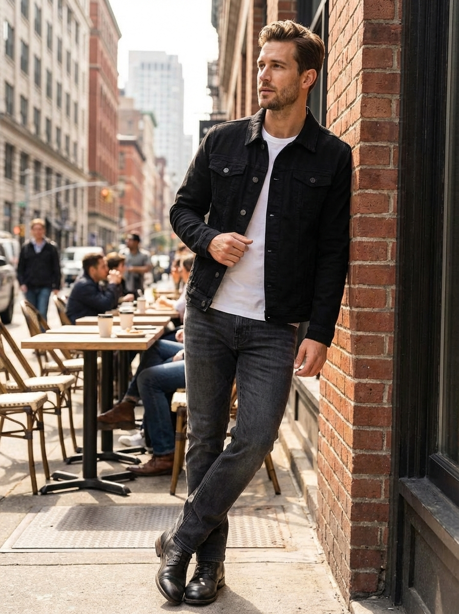 Men's Button Front Utility Jacket | Casual Everyday Overshirt