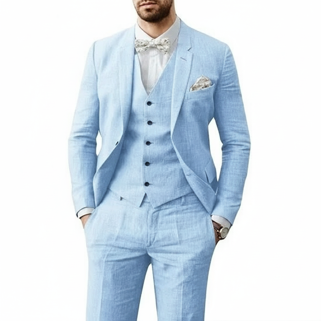 Men's Three-Piece Slim Fit Suit Set
