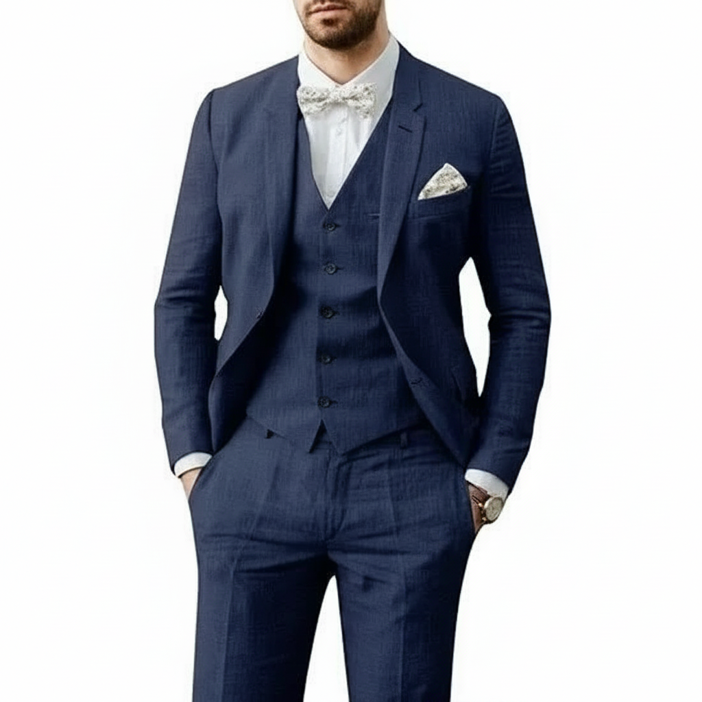 Men's Three-Piece Slim Fit Suit Set