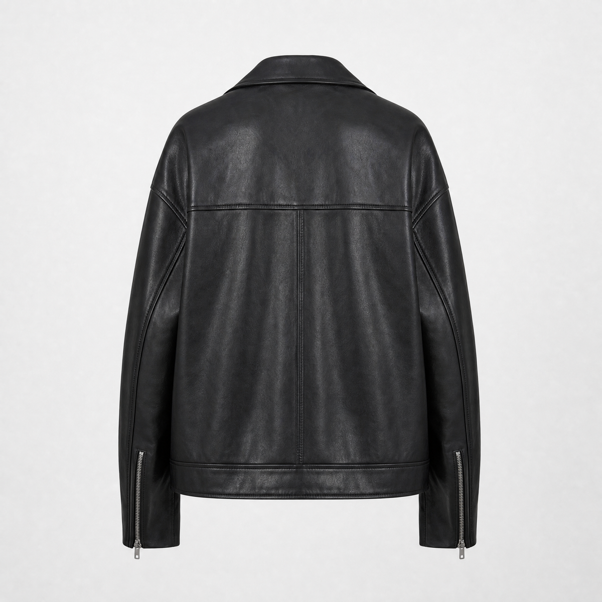 Veste décontractée pour femme en similicuir à fermeture éclair