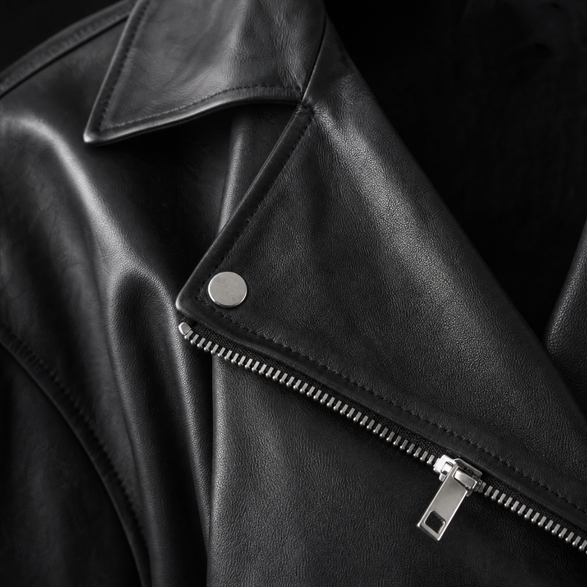 Veste décontractée pour femme en similicuir à fermeture éclair