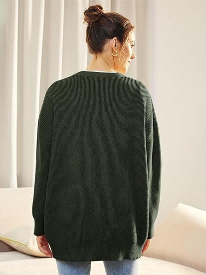 Women's Oversized Button-Front Cardigan