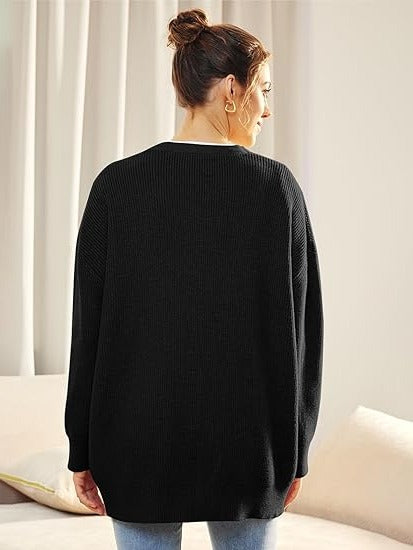 Women's Oversized Button-Front Cardigan