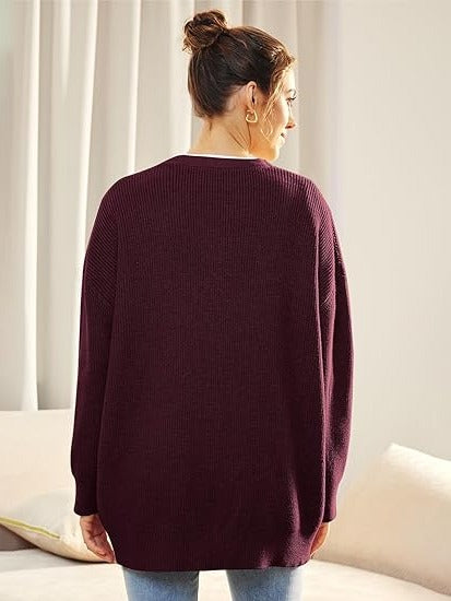 Women's Oversized Button-Front Cardigan