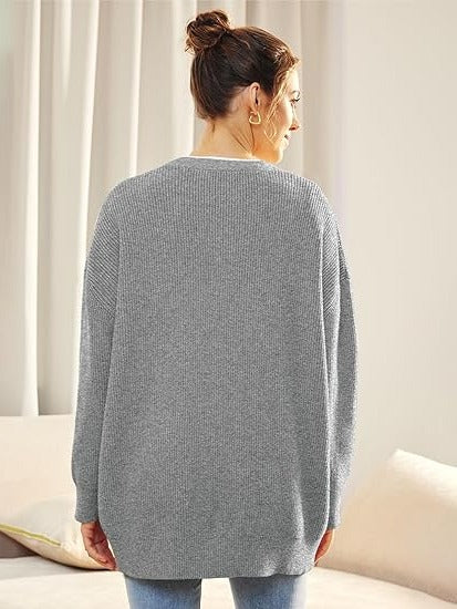 Women's Oversized Button-Front Cardigan