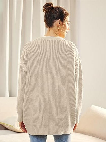 Women's Oversized Button-Front Cardigan