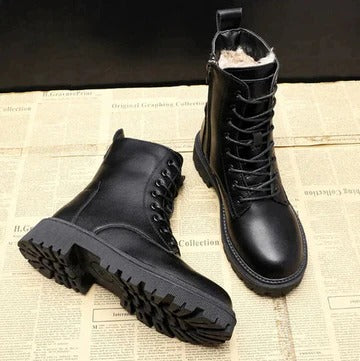 Women's Faux Fur Lined Winter Boots | Lace-Up Ankle Boots