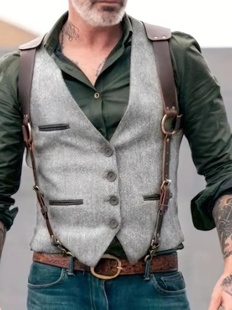 Gilet traditionnel pour homme | Gilet classique d'inspiration vintage