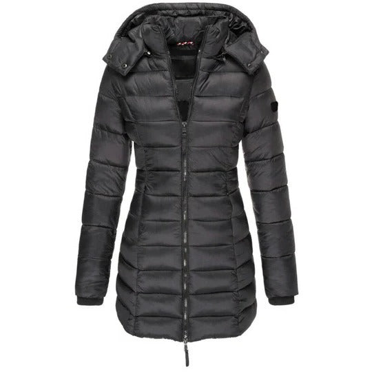 Veste bouffante à capuche pour femme | Manteau d’hiver matelassé