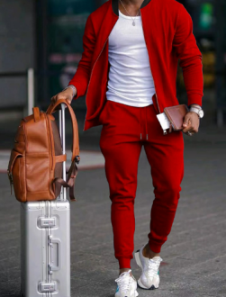 Ensemble survêtement pour homme avec blouson bomber coupe slim et joggings