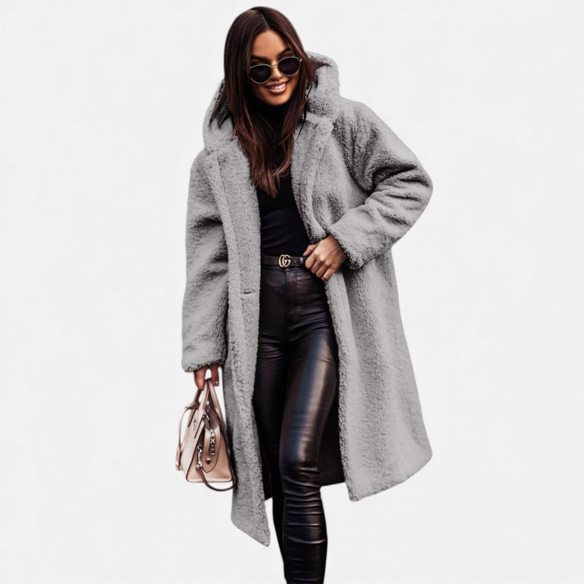 Women's Long Teddy Fleece Coat