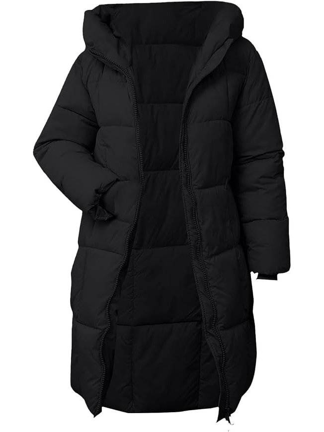 Women's Long Puffer Vest | Hooded Insulated Winter Coat