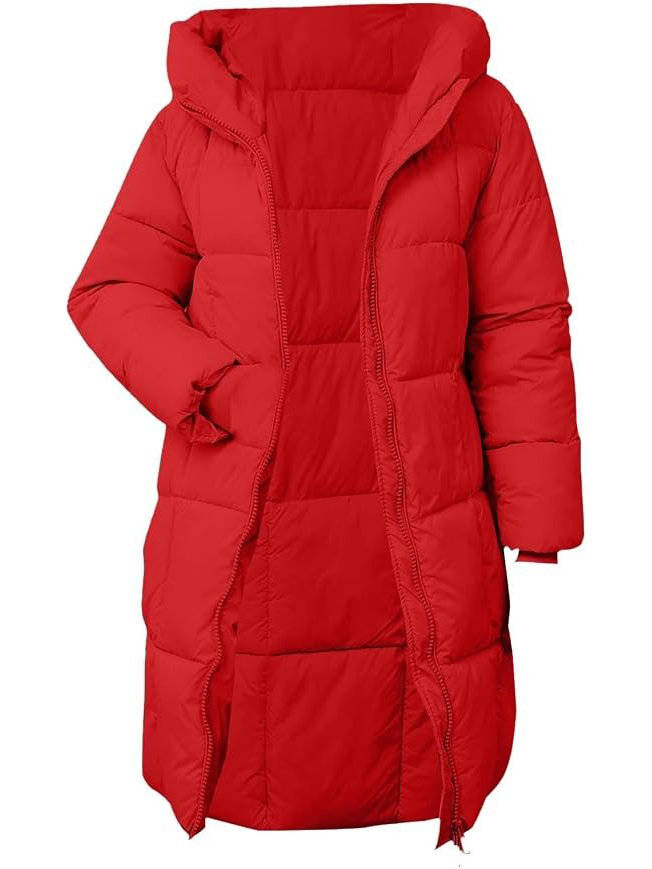 Women's Long Puffer Vest | Hooded Insulated Winter Coat